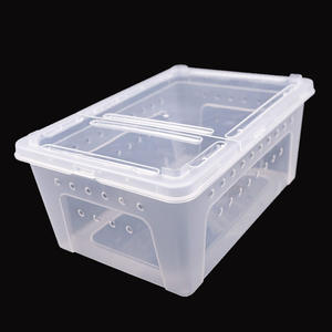 Boîte d'alimentation en plastique de grande taille pour reptiles, <span class=keywords><strong>terrarium</strong></span>, boîte d'habitat de voyage pour reptiles pour gecko, grenouille, araignée, serpent, lézard, scorpions - Product Image 2