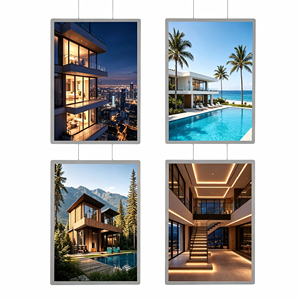 Boîte lumineuse publicitaire ultra-fine en acrylique, affichage mural pour l'immobilier, boîte lumineuse LED pour affiches de projets immobiliers - Product Image 1