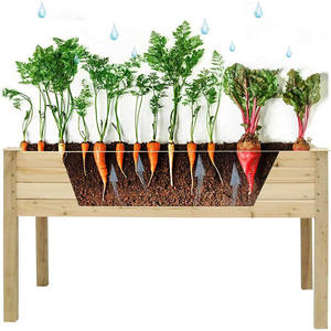 Jardinière de jardin surélevée Boîtes d'herbes florales avec pieds Lit de jardin surélevé pour légumes <span class=keywords><strong>en</strong></span> plein air - Product Image 5