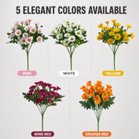 Bouquet de marguerites artificielles blanches en soie, fleurs réalistes, petites chrysanthèmes pour décoration de mariage, centre de table, cadeau de fête