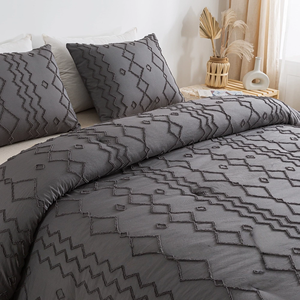 Nhà sang trọng phong cách <span class=keywords><strong>boho</strong></span> tufted Duvet <span class=keywords><strong>Set</strong></span> 4 miếng mô hình hình học <span class=keywords><strong>Quilt</strong></span> Bộ với lõi Điền - Product Image 5