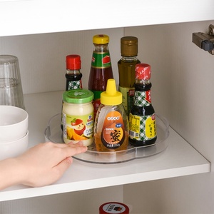 Kitchen Storage Turntable for Cabinet Lazy <b>Rotating</b> Storage Shelf <b>Spice</b> <b>Rack</b> Food-grade <b>Rotating</b> Shelf Transparent Storage Box - Product Image 4