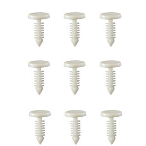 Couvre-rivet plat en nylon A56, clip en plastique blanc pour housses de tableau de bord - Product Image 1