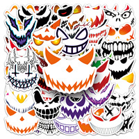 50 Autocollants Muraux de Noël en PVC Adhésifs Découpés Brillants Laminés Personnalisés Style Dessin Animé Alien Mignons pour Décorations