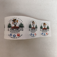 Etiquetas Adhesivas Transparentes de Vinilo Blanco Personalizadas, Resistentes al Agua, con Logotipo, para Frascos y Botellas de Vidrio Transparente para Jugos y Bebidas, Embalaje con Protección UV