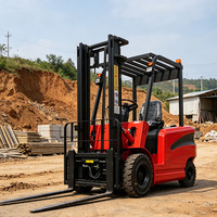 Chariot élévateur diesel robuste de 5 tonnes avec mât à 3 étages de 4,5 m pour l'empilage en entrepôt à grande hauteur, chariot élévateur professionnel