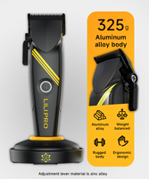 Tondeuse à Cheveux de Barbe Professionnelle Métallique Rechargeable LILIPRO L4&M4 avec Lame Fixe Revêtement DLC, Tondeuse à Cheveux pour Homme