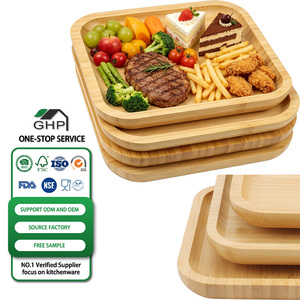 <span class=keywords><strong>Plateau</strong></span> <span class=keywords><strong>de</strong></span> service carré en bois <span class=keywords><strong>de</strong></span> bambou poli pour fruits, pain, charcuterie, <span class=keywords><strong>fromage</strong></span>, noix, café, thé, ou comme soucoupe pour plantes - Product Image 1