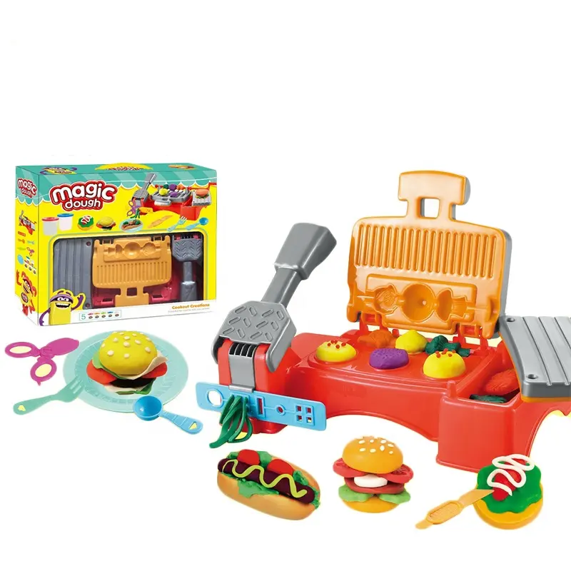 New products BBQ mould kids play dough color clay toys
