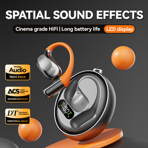 سماعات أذن لاسلكية حقيقية V5.4 عالية السرعة مع شعور بالسحب ، خطاف أذن دوار مع اتصال صوتي يعمل باللمس - Product Image 3