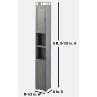 Meuble de rangement d'angle rectangulaire de luxe moderne et élégant en MDF durable pour salle de bain, avec égouttoir et design facile à nettoyer