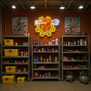 Enseigne lumineuse à clé pour décoration murale Enseigne de garage <span class=keywords><strong>LED</strong></span> alimentée par USB Logo de boutique, <span class=keywords><strong>néon</strong></span> <span class=keywords><strong>Led</strong></span> personnalisé - Product Image 5