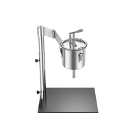 Distributeur doseur en acier inoxydable de qualité alimentaire 5L avec levier suspendu et support pour boulangerie et pâtisserie