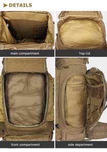 <span class=keywords><strong>Sac</strong></span> <span class=keywords><strong>à</strong></span> <span class=keywords><strong>dos</strong></span> tactique de randonnée en plein air de grande capacité 90L pour unisexe, imperméable, robuste, en polyester, avec système MOLLE - Product Image 4