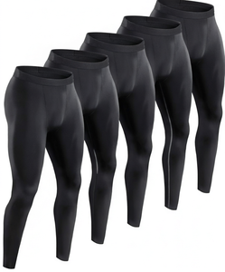 Custom Logo <b>Men</b> Compression <b>Leggings</b> Quick Dry Full Length <b>Sports</b> Tights Elastic Waist Fitness Training Underwear - Product Image 1