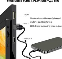 Monitor Portátil Ultrafino de 15.6 Pulgadas Full HD 1080p IPS con Altavoz Integrado, USB-C Plug-and-Play para Segunda Pantalla para Portátiles