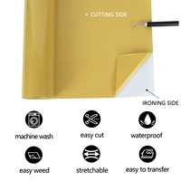 Rouleaux de vinyle textile thermocollant PVC brillant Renli, facile à désherber et à découper, pour T-shirts DIY - Vente en gros