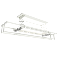 Séchoir à linge électrique multifonctionnel de plafond avec éclairage LED, télécommande et panneau électronique intelligent pour balcon