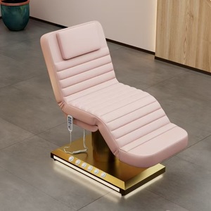 Table de massage rose la plus vendue, lit de salon spa, nouveau design avec commande au pied, lit de massage électrique pour instituts de beauté - Product Image 3