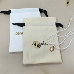 Pochette à bijoux en toile de coton durable, écologique et recyclable, sacs en coton de qualité supérieure - Product Image 2