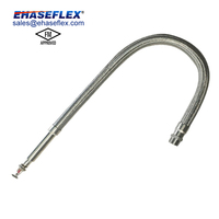 Tuyau flexible en acier inoxydable SUS304 certifié FM, 1 pouce, pour raccord de goutte-à-goutte d'incendie, 200 psi, filetages NPT/BSPT