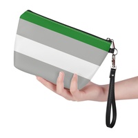 Pochette cosmétique personnalisée Greyromantic à thème arc-en-ciel gay, imprimée UV, pour les voyages, le rangement de salle de bain et la fourniture en gros