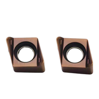 Fresa eficiente de doble cara OEM, alimentación rápida 4NKT060308 para desbaste de aleación de carburo de inserción de acero inoxidable