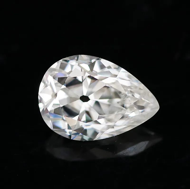 GRA証明書100% パスモアッサナイトダイヤモンドテスターVVSクラリティオールドヨーロピアンカットペアシェイプ7 * 10mmモアッサナイトジェムストーンダイヤモンド
