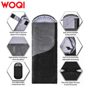 Sac de couchage Woqi 86,6 pouces, enveloppe rectangulaire, 3 saisons, léger, respirant, polyester, équipement de camping et de randonnée pour adultes - Product Image 5