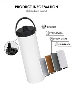 Sublimation Blanks Tumblers 20oz Sublimation Blank Sports Water Bottle with Straw Lid Sublimation Tumblers - Product Image 2