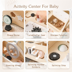 Offre Spéciale – Centre d'activités multifonctionnel en bois certifié CE CPC pour enfants – Trotteur d'apprentissage unisexe pour bébés - Product Image 2