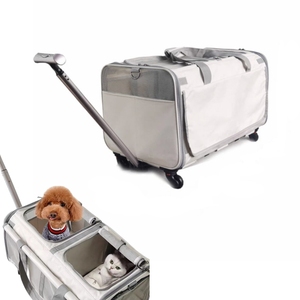 KINYU OEM üretici ayrılabilir taşınabilir seyahat büyük boy evcil hayvan taşıyıcı tekerlekler ile 2 kediler için - Product Image 1
