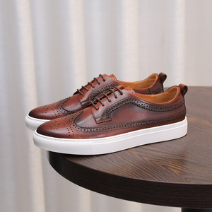 Zapatillas Deportivas Retro para Hombre, de Cuero Genuino, Duraderas, con Aumento de Altura, Costuras Reforzadas, Entresuela de Goma Ligera - Product Image 5