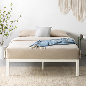 Cama Moderna con Base de Acero Inoxidable C, Plataforma de Acero con Listones Anchos Patentados, Color Blanco, Tamaño Queen, Muebles para Dormitorio - Product Image 4