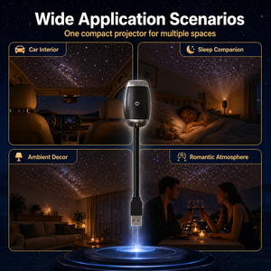 Mini projecteur d'étoiles USB pour voiture et chambre, lampe de projection HD du ciel nocturne pour une ambiance romantique, décoration de plafond de chambre - Product Image 4