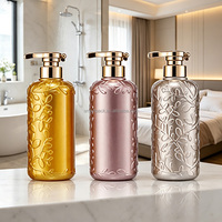 Nouvelle Arrivée Bouteille Vide Unique pour Shampooing et Soins Corporels 500ml avec Motif Floral en Relief – Emballage Cosmétique