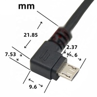 Câble de chargeur de port Micro Usb Cabo à 90 degrés vers le bas câbles de charge Micro vers Usb 2.0 mâles à angle droit gauche