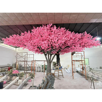 Bunga buatan dan tanaman sutra bunga sakura buatan pohon mekar untuk dekorasi bunga pernikahan