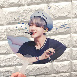 Nouveaux mini-ventilateurs Kpop personnalisés en plastique transparent et mini-ventilateurs mignons à double face en plastique Kpop - Product Image 4