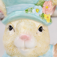 Redeco Kreative Hasenform Keramiktasse 3D Tierdesign Dekoratives Trinkgefäß Osterhase Kaffee Keramikbecher Personalisierte Tasse