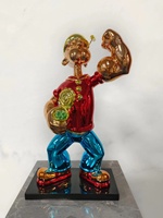 Sac d'argent créatif personnalisé Statues de Pop Art Décoration intérieure Sculpture en résine moderne Artisanat et Arts pour cadeaux