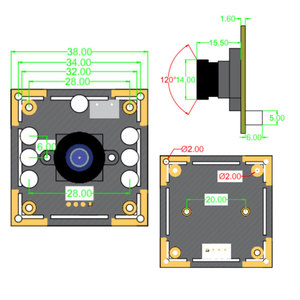 2MP 1080P Thời Gian Thực Video Mạng Máy Ảnh OV2710 Ống Kính Siêu Rộng 30fps Tầm Nhìn Ban Đêm <span class=keywords><strong>USB</strong></span> Mô-đun Máy Ảnh - Product Image 6