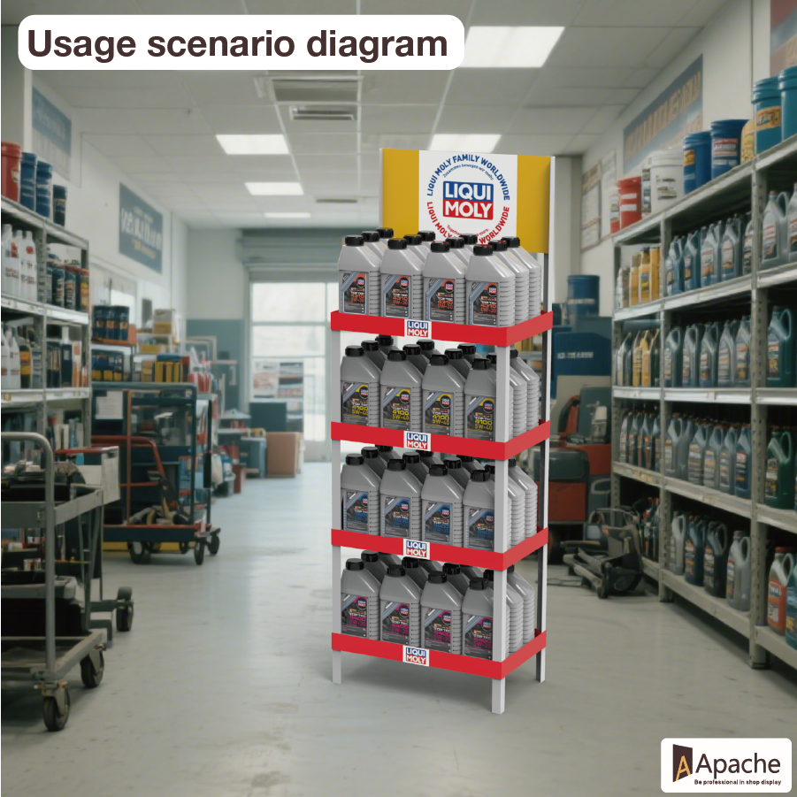 Beviis Custom Plastic Display Racks for Motor Oil Pvc Stand Display Plastic Shelf for Retail Store Shop — view 6