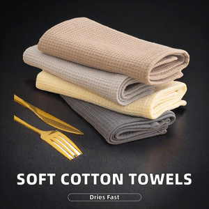 ผ้าขนหนูคอตตอนเนื้อนุ่มพิเศษสำหรับใช้ในครัวผ้าเช็ดทำความสะอาดได้ผ้า100% ลดแรงต้านจุลชีพแบบกำหนดเอง - Product Image 2