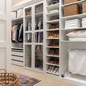 Modern Multi-functional Large Storage Open <b>Wardrobe</b> Customized Design Wood <b>White</b> Walk-in Closet Made in China - Product Image 5