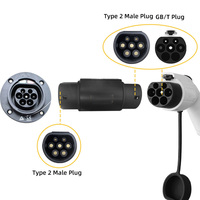 E-mingze MZG2-001 Nouvel adaptateur de charge pour véhicule électrique 32A IP55 avec coque PC ignifuge, compatible GB/T IEC62196 Type 2, pour remplacement/réparation de tuyau en caoutchouc