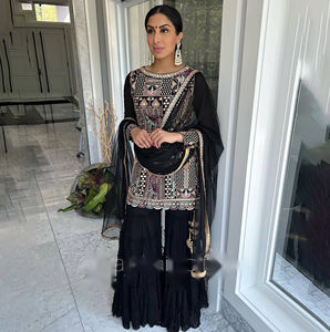 ชุดเดรสปาร์ตี้สุดพิเศษสำหรับผู้ใหญ่ผ้าจอร์เจียสไตล์อินเดีย - Product Image 1