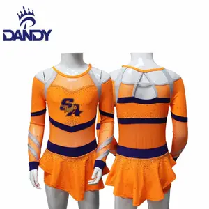 Hot Sale Girls Cheap Cheer Uniforms Rhinestone Cheerleading Uniforms Kids Adult For Competition