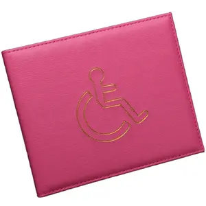 热卖定制标志PU皮革残疾人徽章支架储物和组织钱包