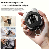 Support de téléphone magnétique multifonctionnel portable en aluminium, support de bureau pratique pour les voyages, pour téléphones mobiles et tablettes, rotatif à 360 degrés